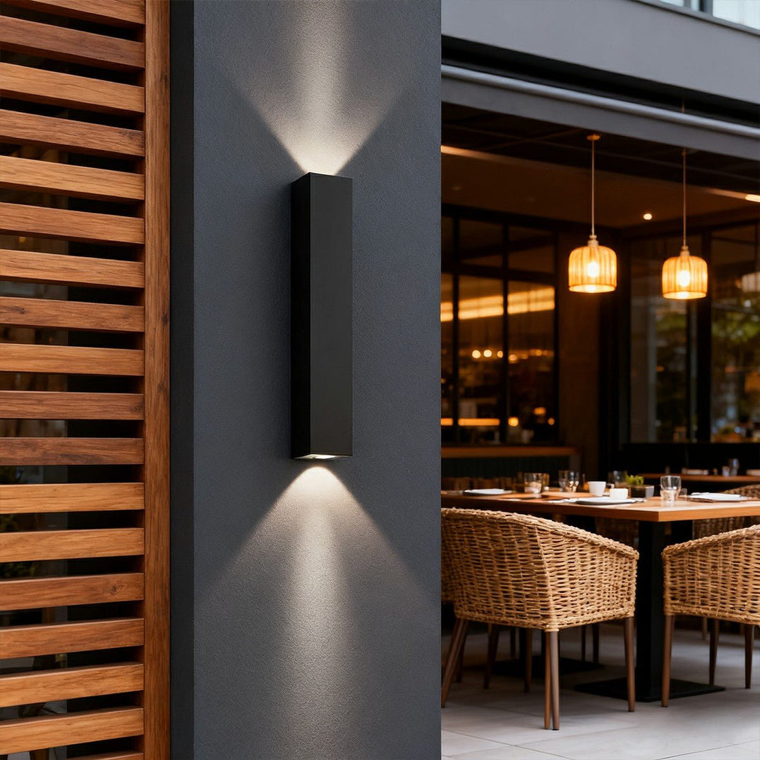 Waterproof Outdoor Rectangular Up and Down Exterior Wall Lights - Flyachilles