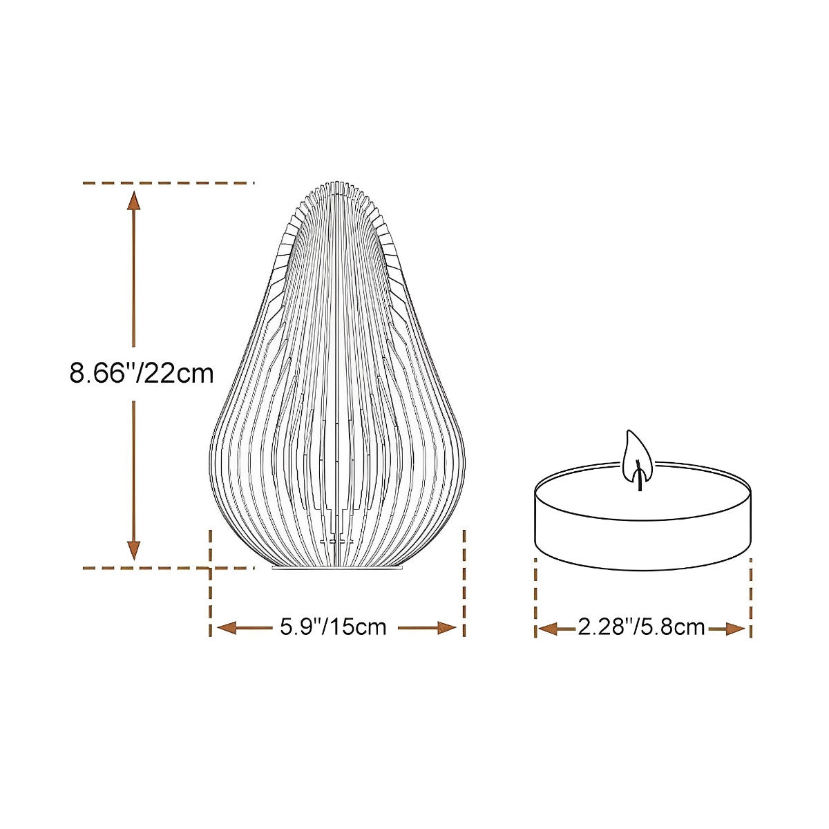 Waterproof Outdoor Steel Tulip Tea - Light Candleholders - Flyachilles