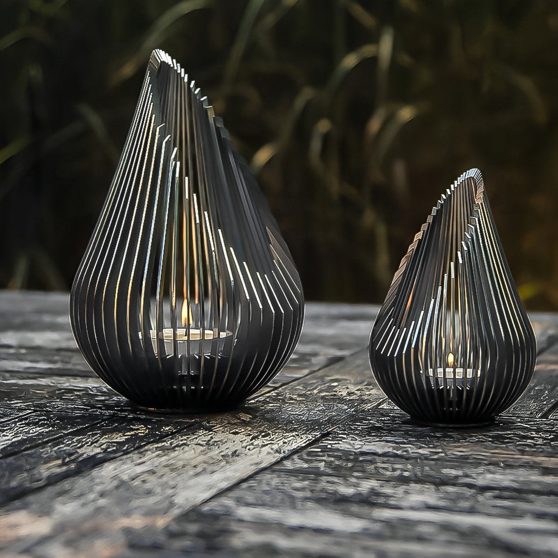 Waterproof Outdoor Steel Tulip Tea - Light Candleholders - Flyachilles