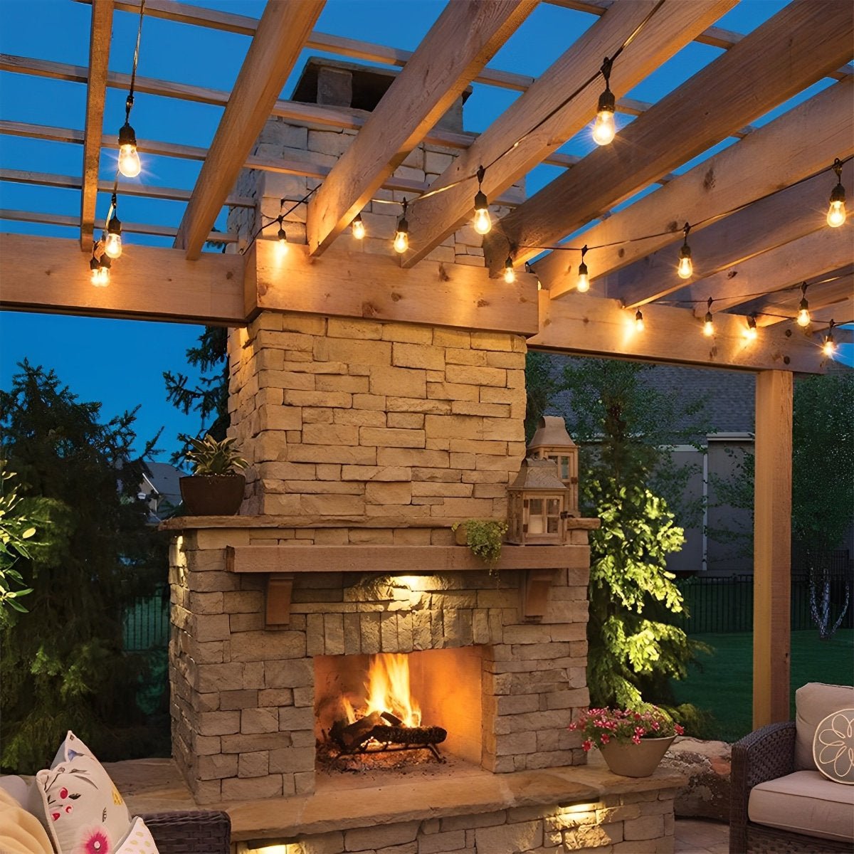 Waterproof LED Outdoor String Lights Garden Hanging Light Party camping ...