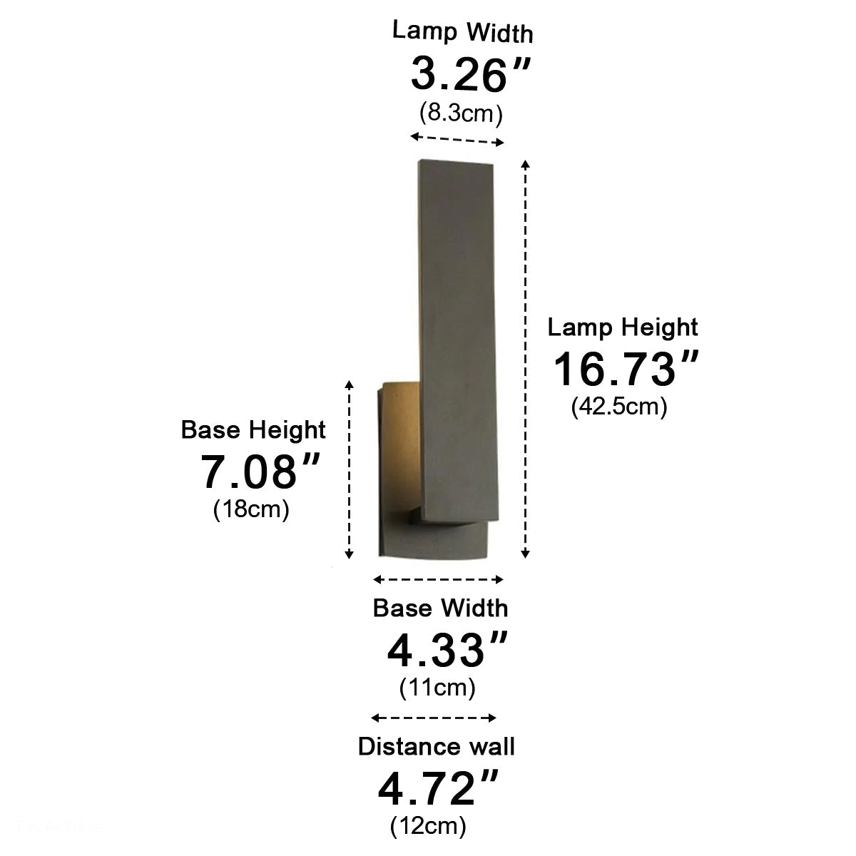 Waterproof Rectangle Black LED Outdoor Wall Sconces - Flyachilles