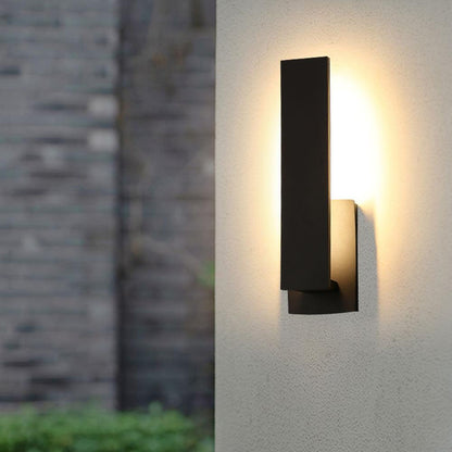 Waterproof Rectangle Black LED Outdoor Wall Sconces - Flyachilles