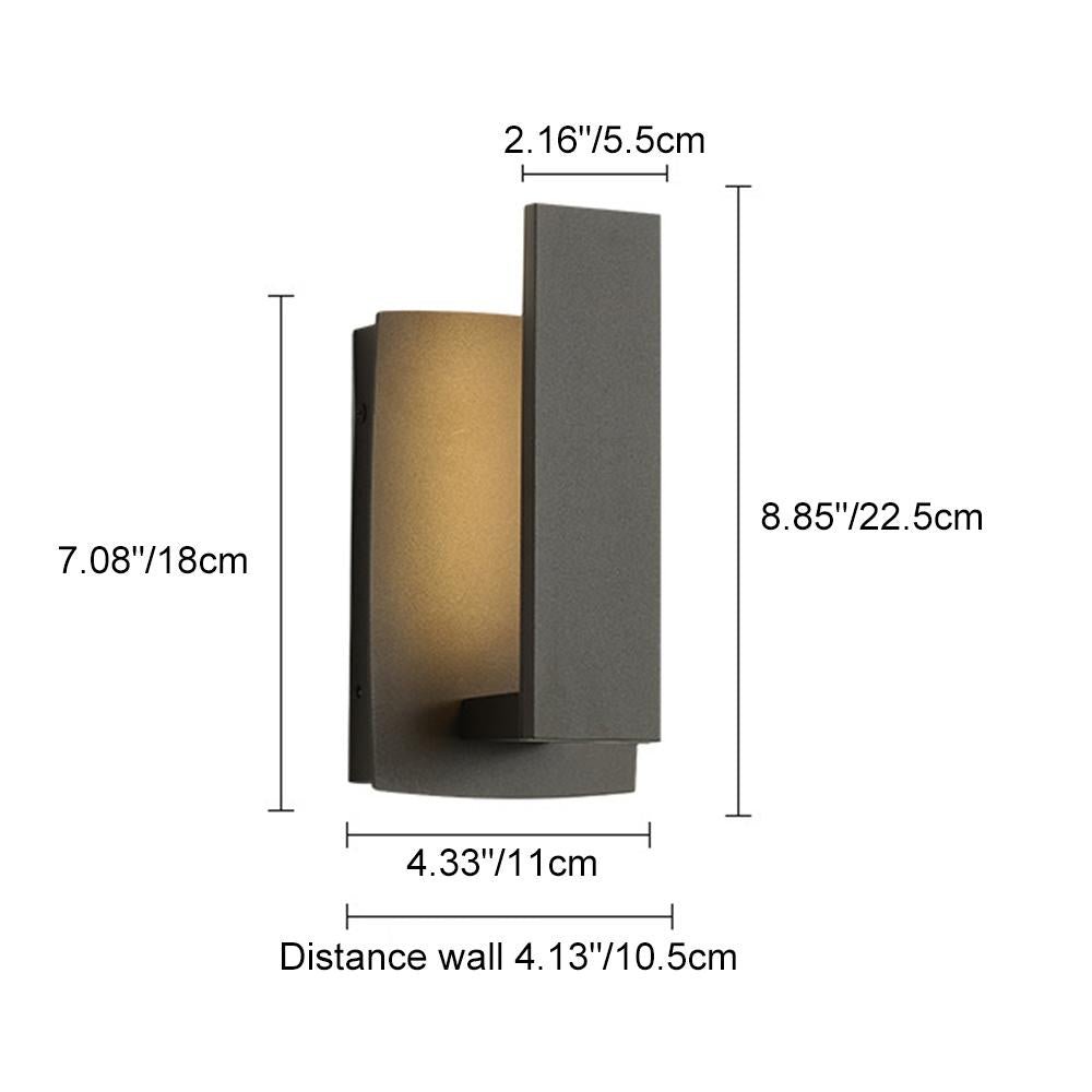 Waterproof Rectangle Black LED Outdoor Wall Sconces - Flyachilles