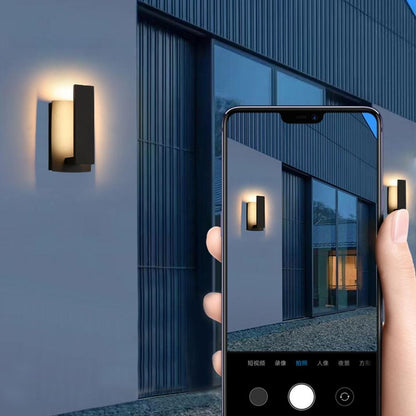 Waterproof Rectangle Black LED Outdoor Wall Sconces - Flyachilles