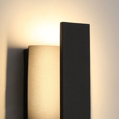 Waterproof Rectangle Black LED Outdoor Wall Sconces - Flyachilles