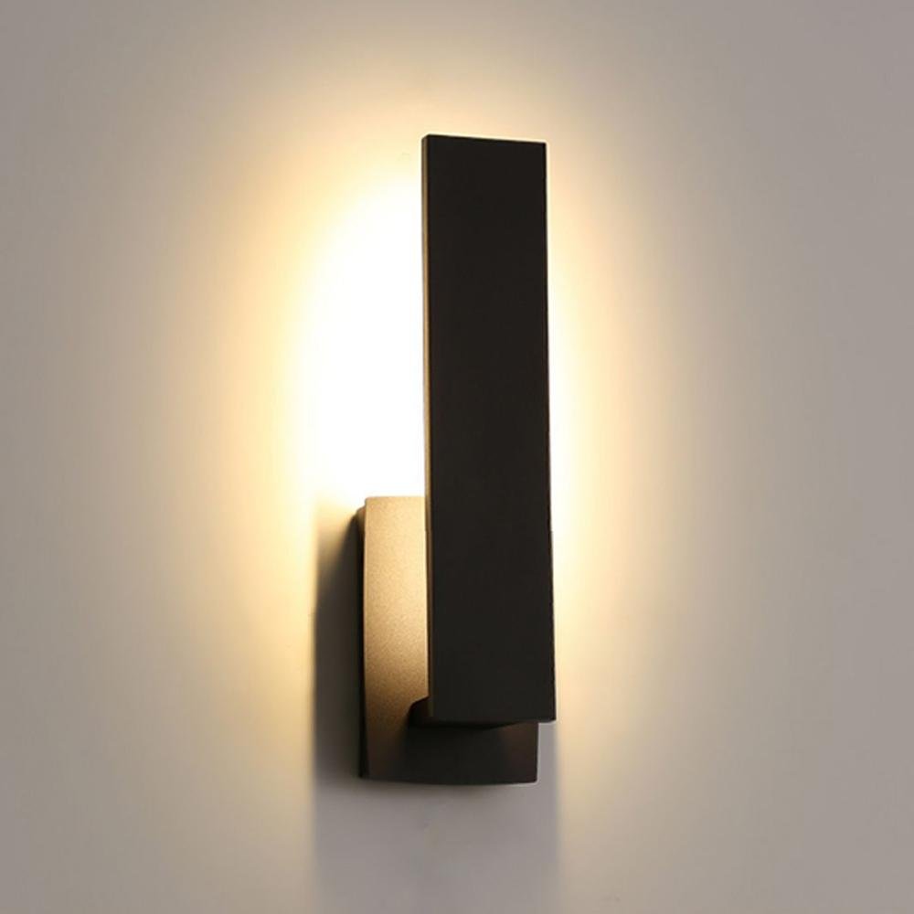 Waterproof Rectangle Black LED Outdoor Wall Sconces - Flyachilles