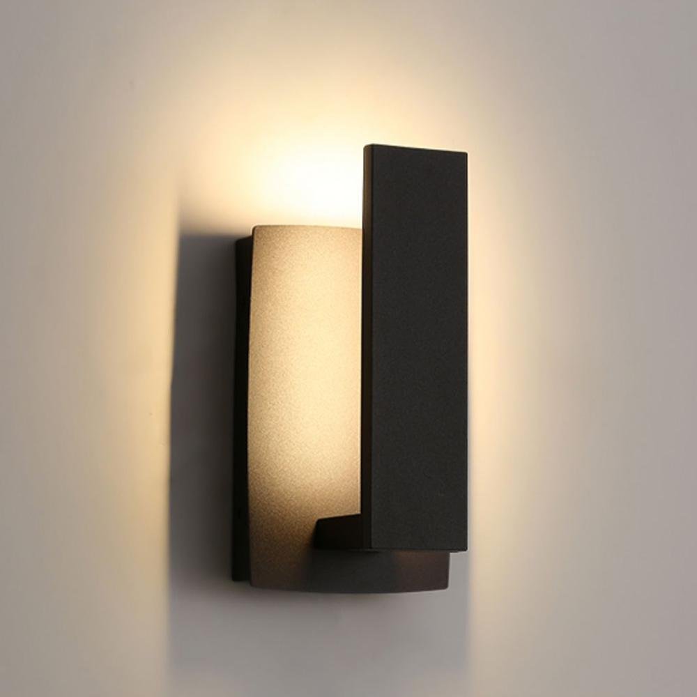 Waterproof Rectangle Black LED Outdoor Wall Sconces - Flyachilles