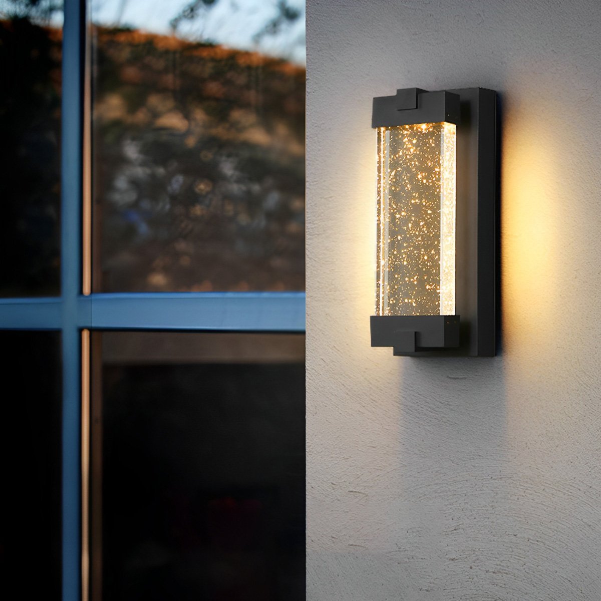 Rectangular Led Wall Sconce Waterproof Rectangle Crystal LED Outdoor Wall Sconces Lighting Wall ...