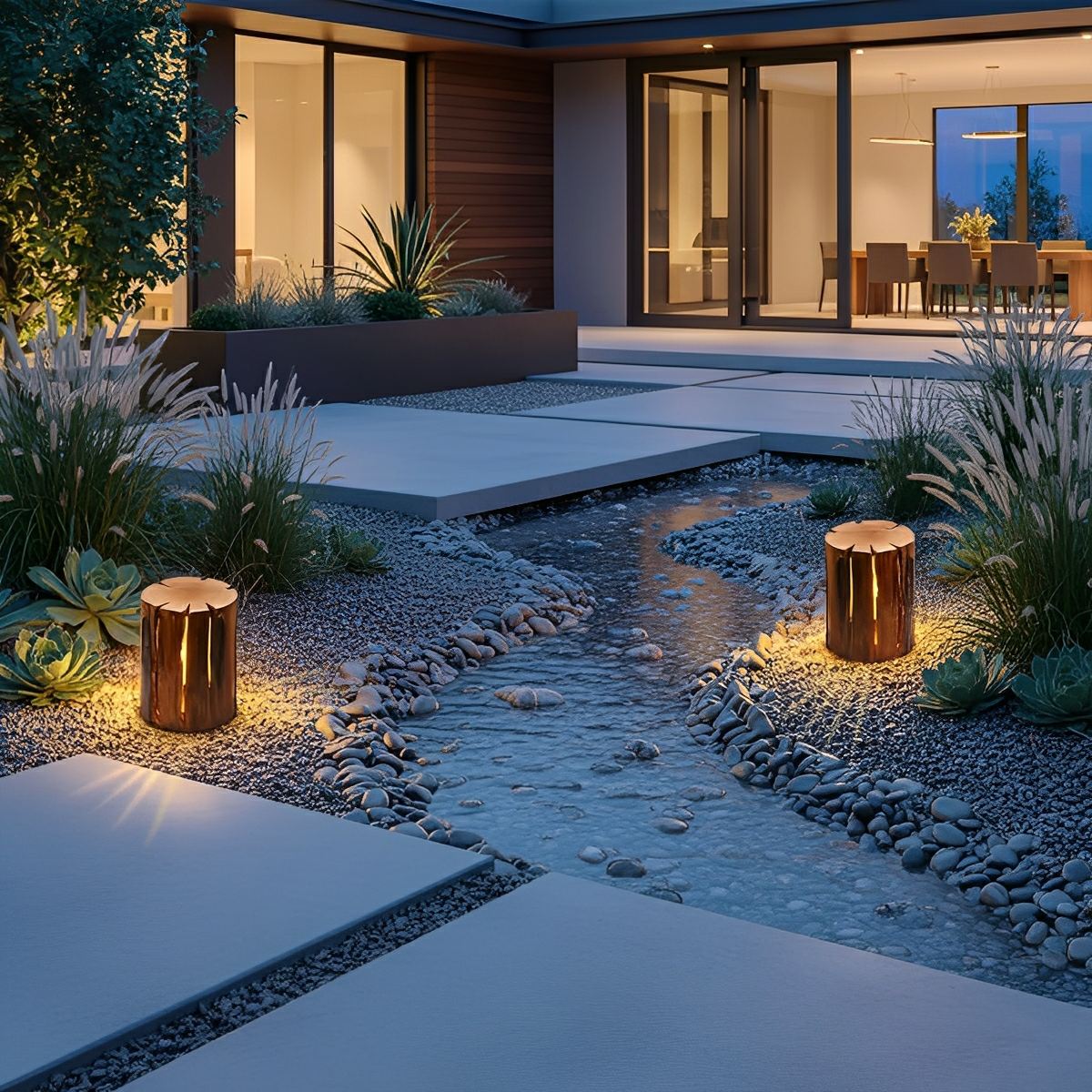 Waterproof Simulation Tree Stump Landscape Light Post Lights