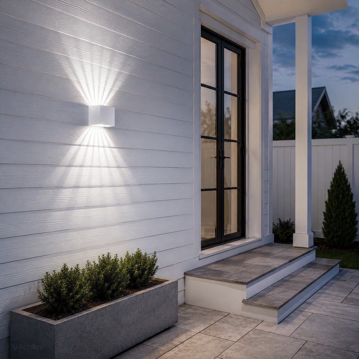 Waterproof RGB Dimmable 7-Beam Up Down LED Outdoor Wall Light - Flyachilles