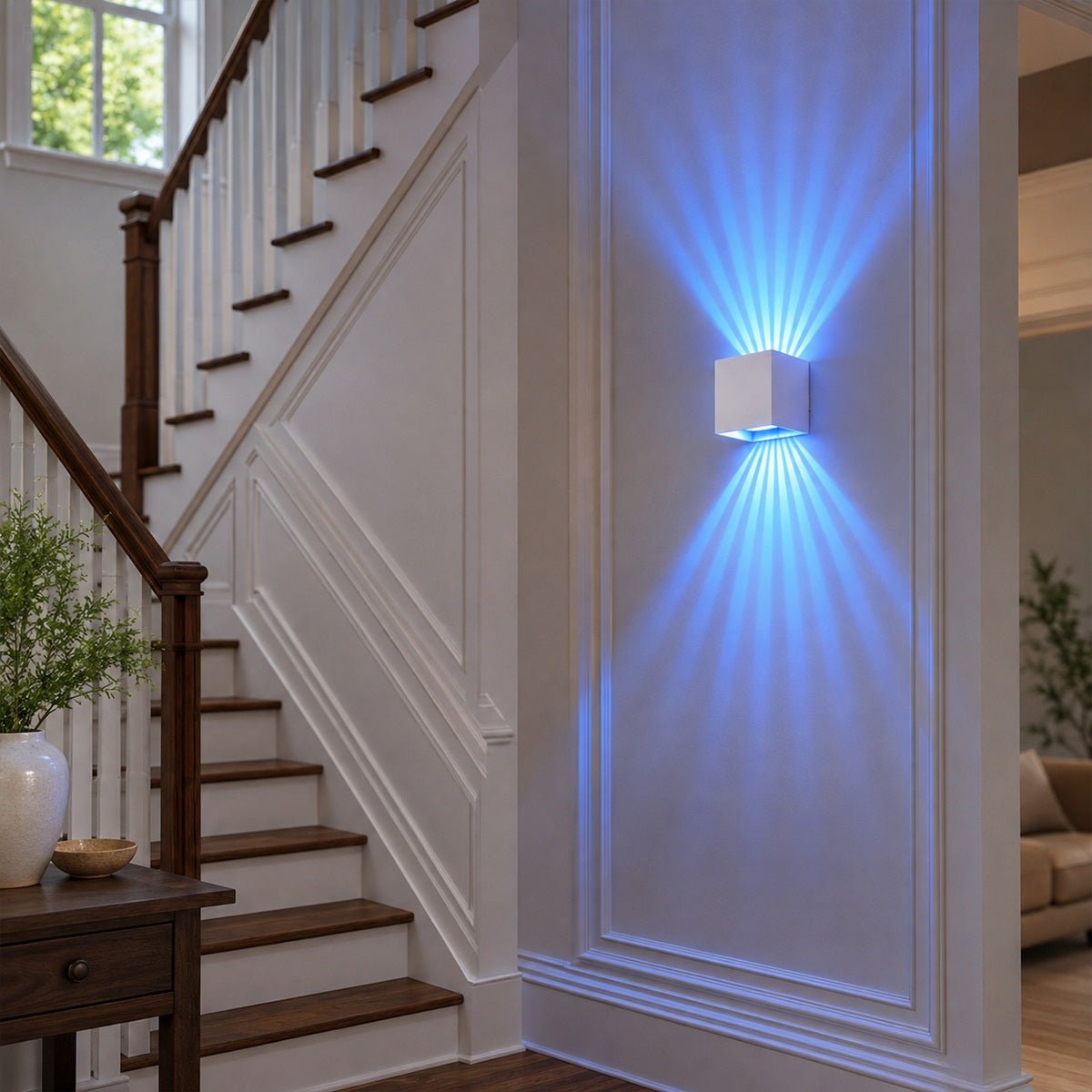 Waterproof RGB Dimmable 7-Beam Up Down LED Outdoor Wall Light - Flyachilles