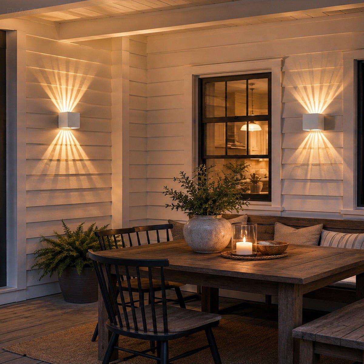 Waterproof RGB Dimmable 7-Beam Up Down LED Outdoor Wall Light - Flyachilles