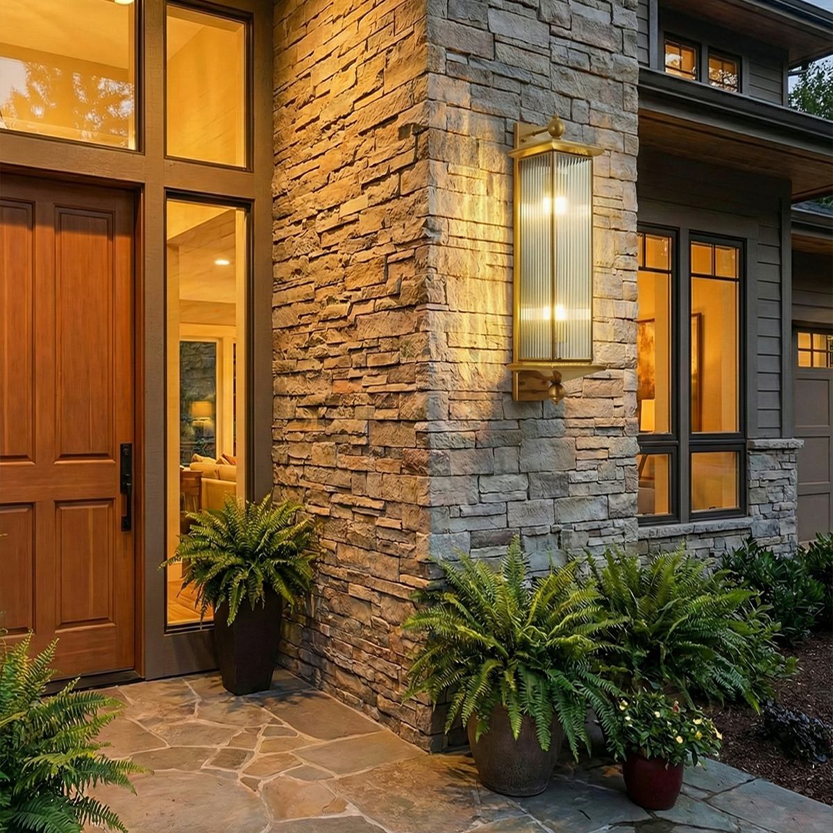 Waterproof Rustic Copper Outdoor LED Porch Wall Lights - Flyachilles