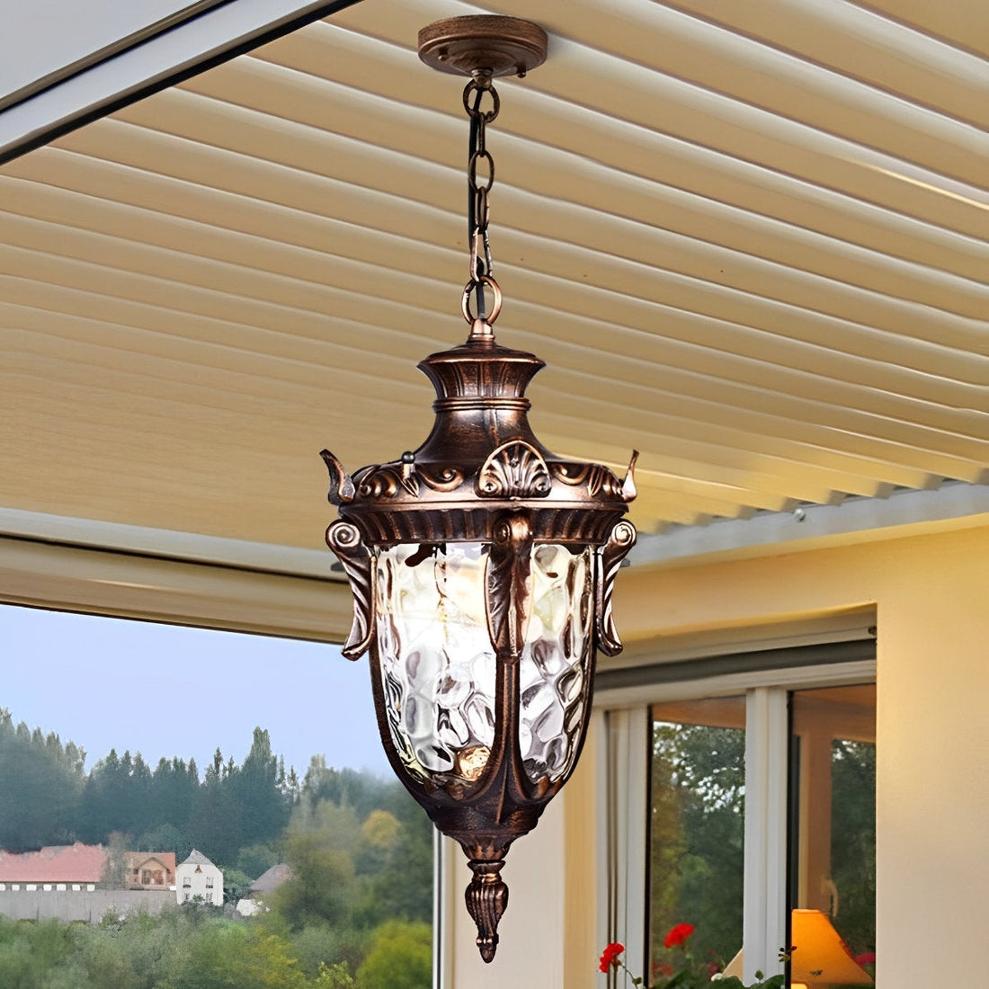 Waterproof Rustic Modern Outdoor Pendant Lights Hanging Lantern - Flyachilles