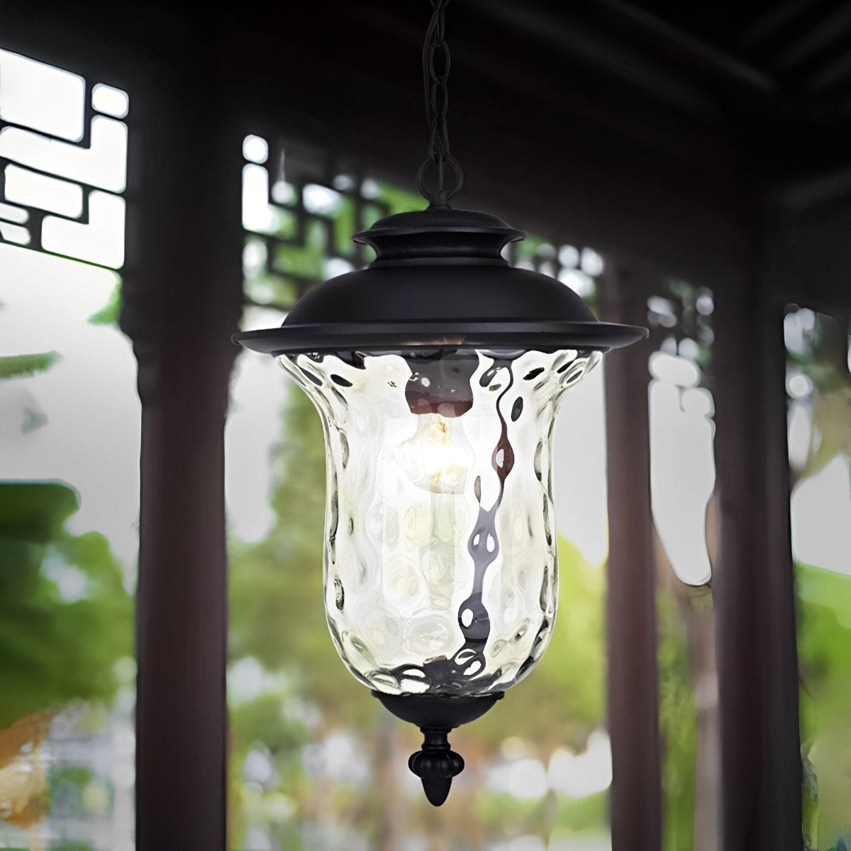 Waterproof Rustic Outdoor Hanging Lantern Pendant Lights - Flyachilles