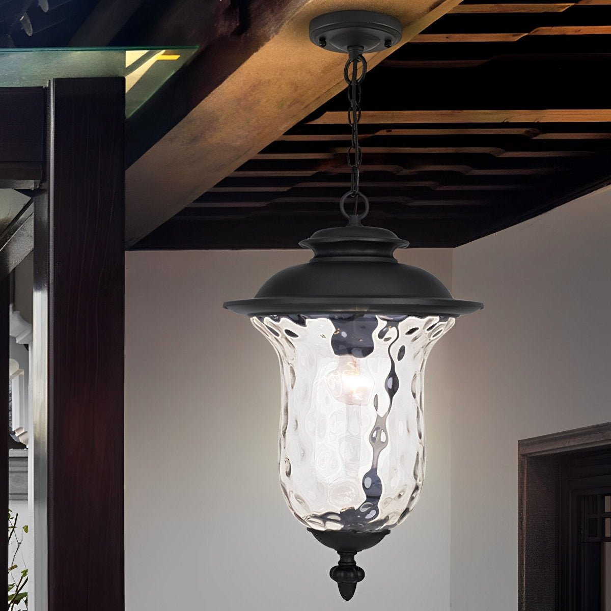 Waterproof Rustic Outdoor Hanging Lantern Pendant Lights - Flyachilles