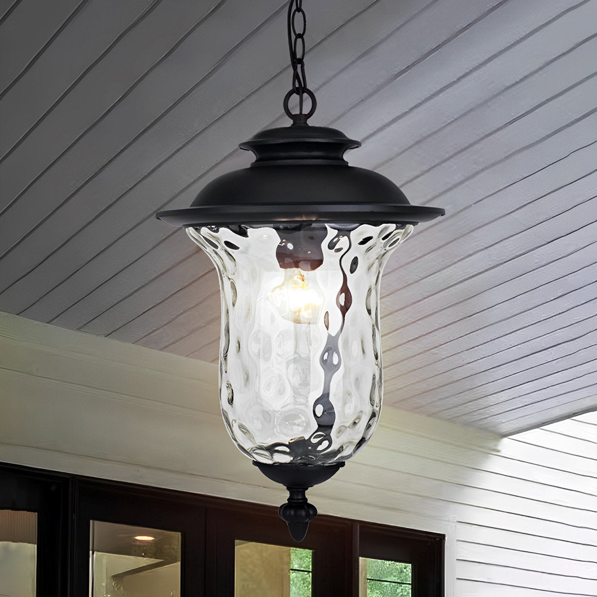 Waterproof Rustic Outdoor Hanging Lantern Pendant Lights - Flyachilles