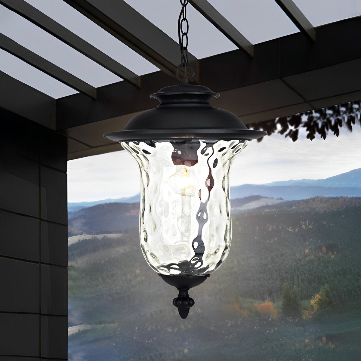 Waterproof Rustic Outdoor Hanging Lantern Pendant Lights - Flyachilles