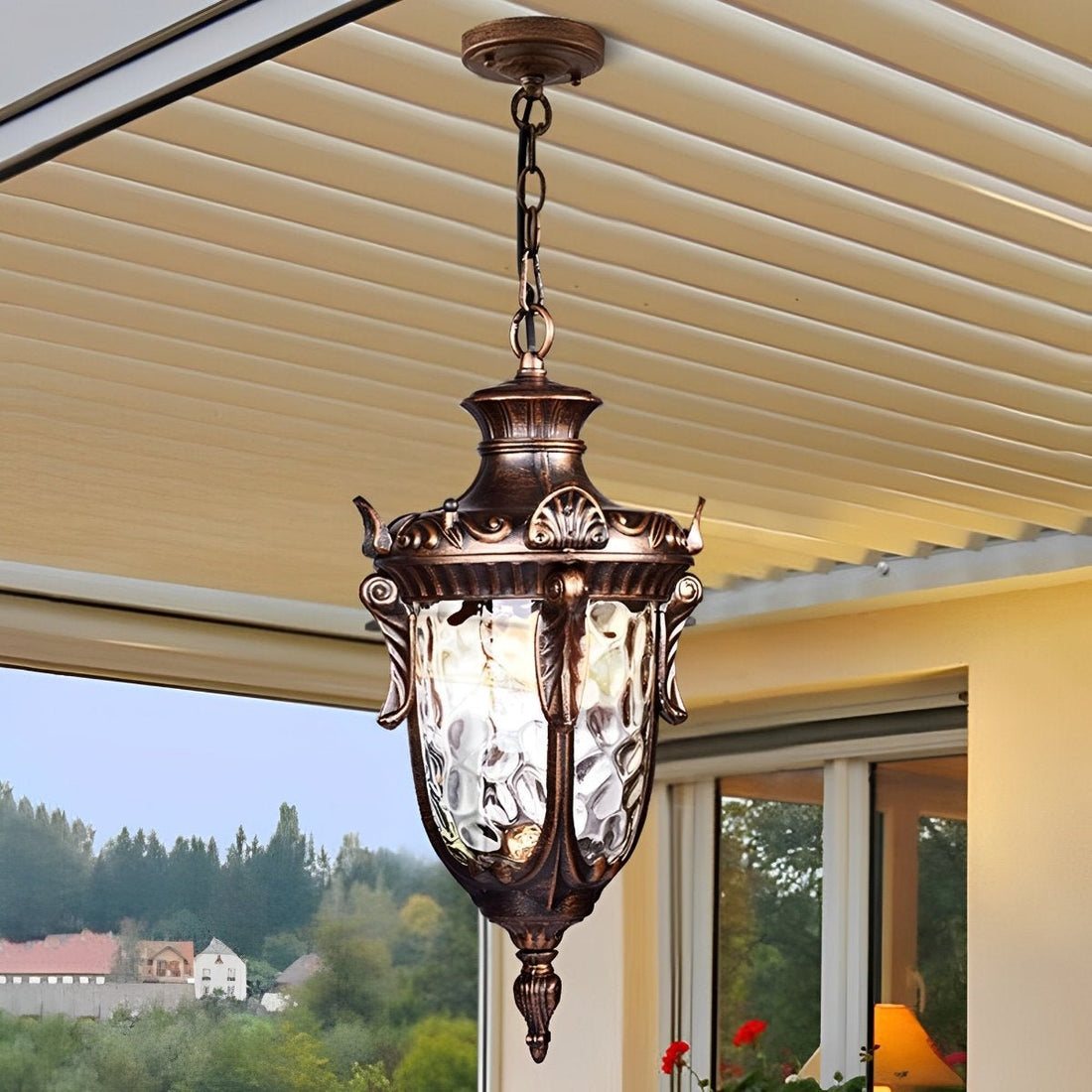 Waterproof Rustic Outdoor Pendant Lights Hanging Lantern - Flyachilles