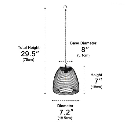 Waterproof Solar Bell Rattan Outdoor Lanterns Pendant Lights - Flyachilles