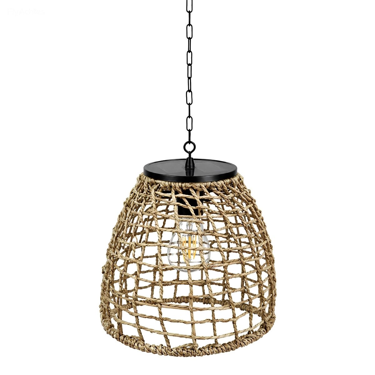 Waterproof Solar Bell Rattan Outdoor Lanterns Pendant Lights - Flyachilles