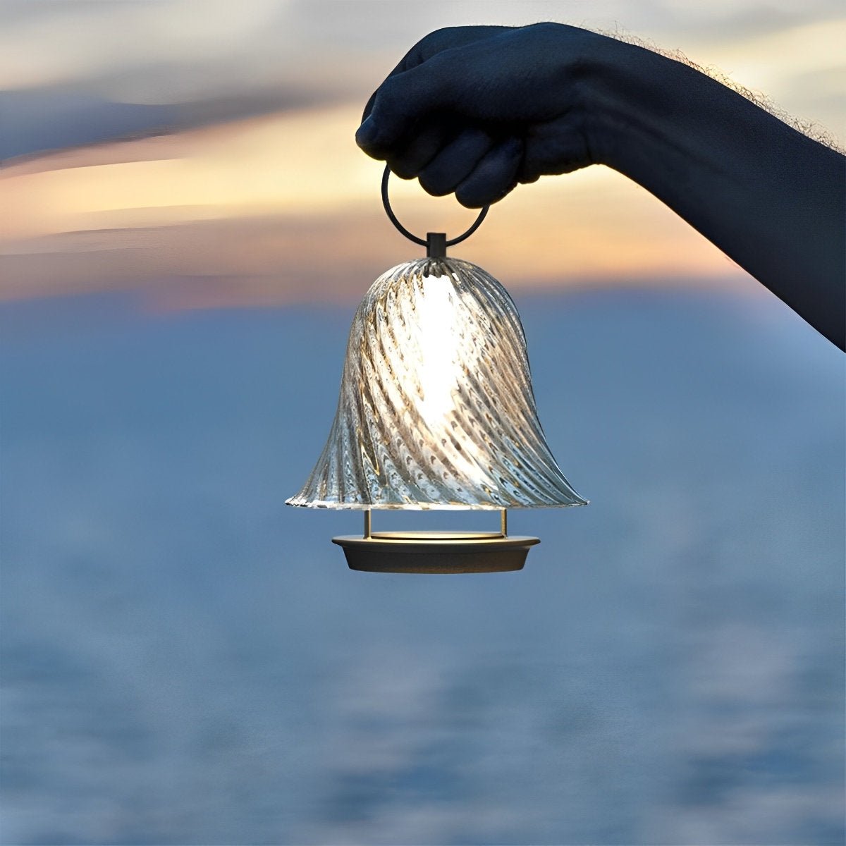 Waterproof Solar Bell Shape Outdoor Hanging Lights Wind Chime