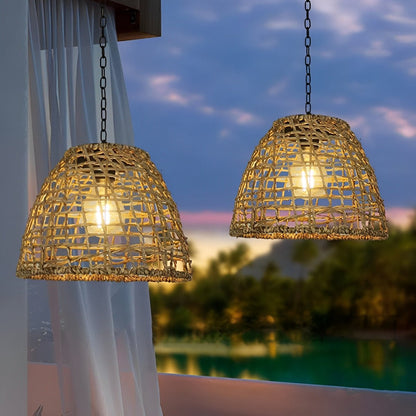 Waterproof Solar Bell Shaped Outdoor Lanterns Pendant Lights - Flyachilles