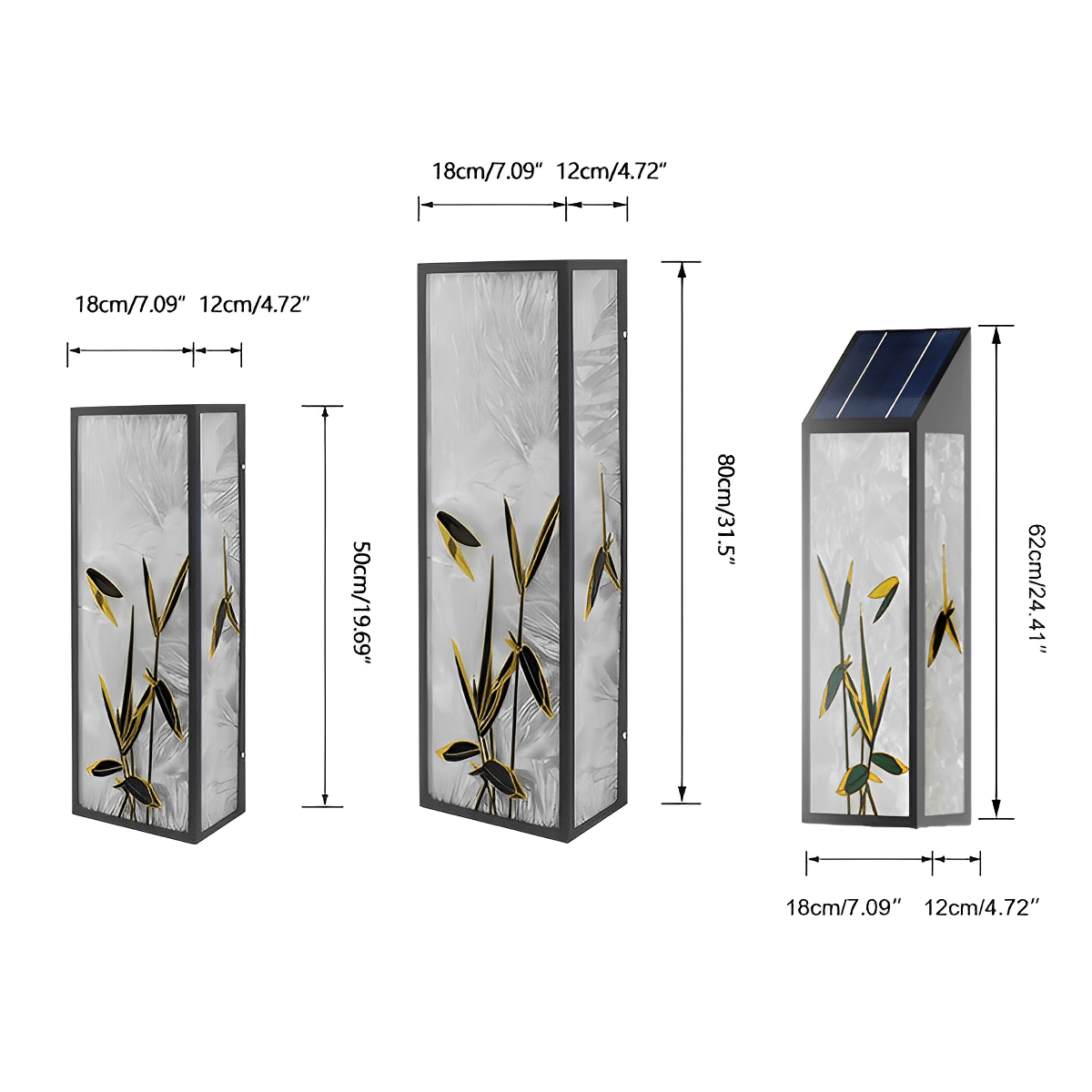 Waterproof Solar Enamel Ice Cracked Glass Outdoor Wall Lights - Flyachilles