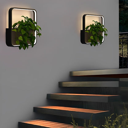 Waterproof Solar LED Outdoor Wall Light Plants Pot - Flyachilles