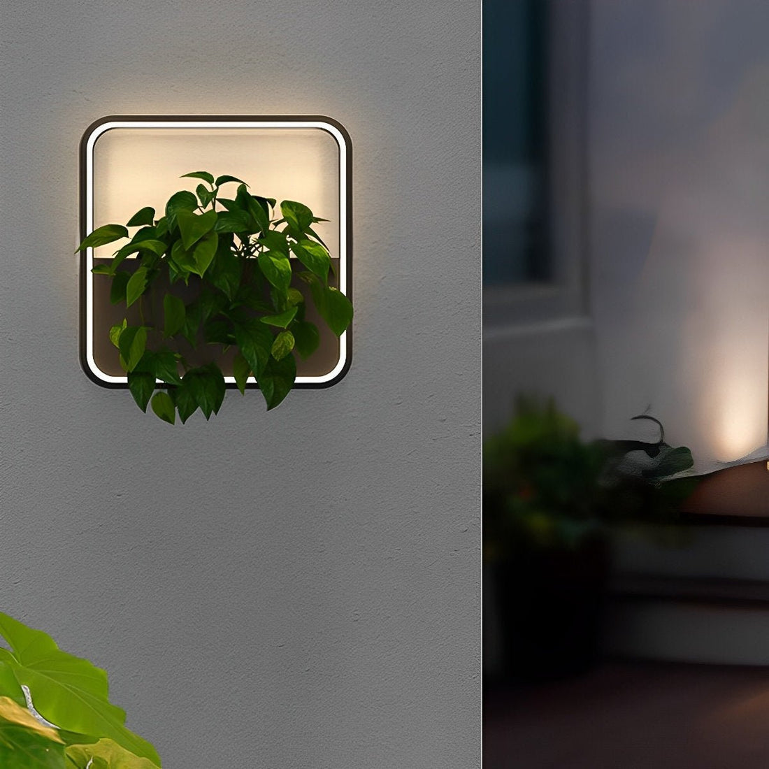 Waterproof Solar LED Outdoor Wall Light Plants Pot - Flyachilles