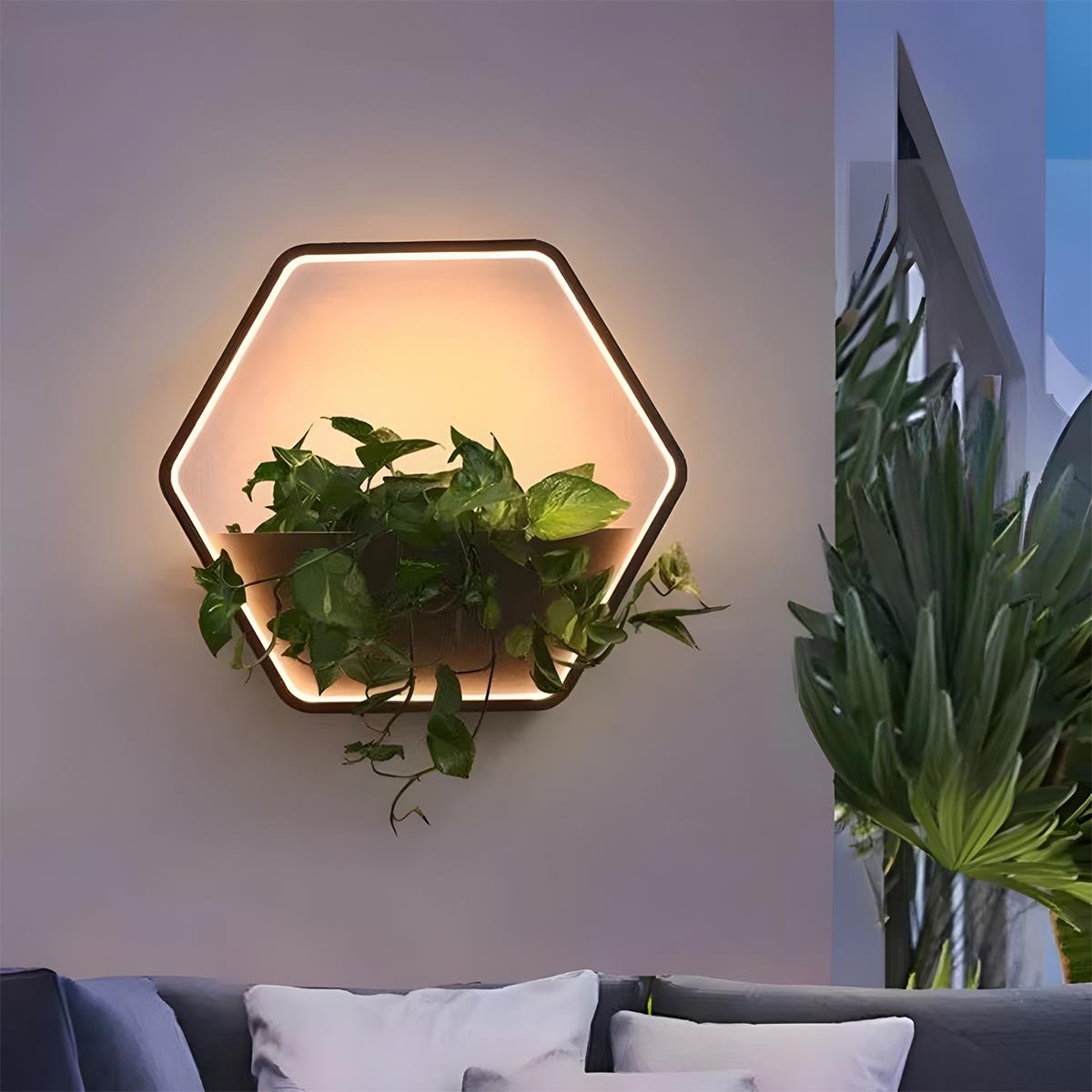 Waterproof Solar LED Outdoor Wall Light Plants Pot - Flyachilles