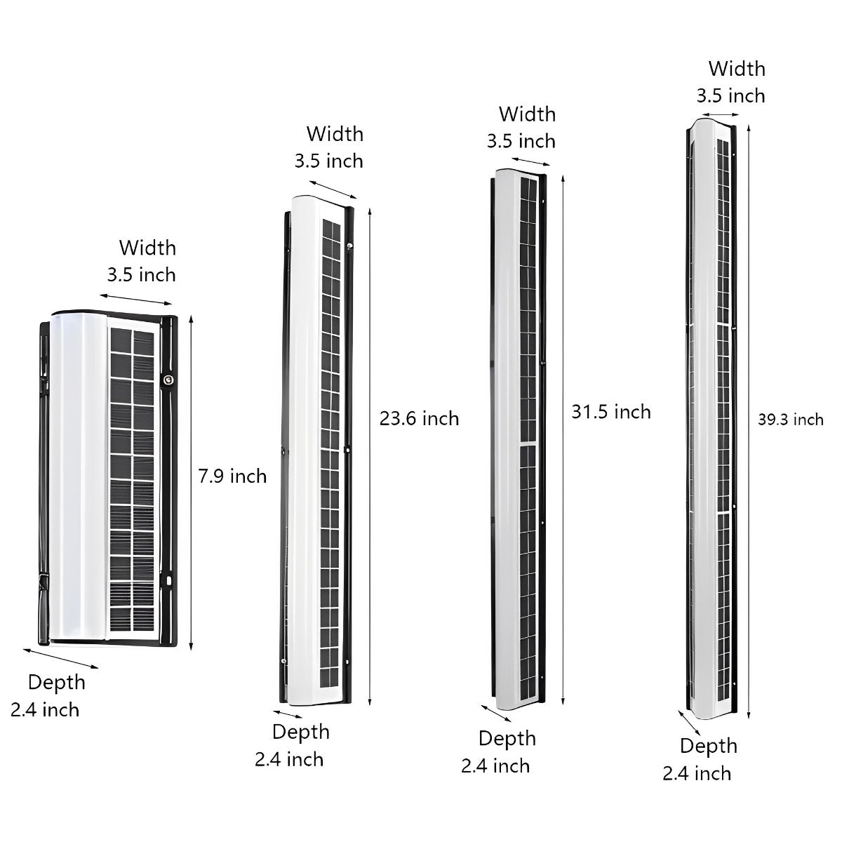 Waterproof Solar Modern Rectangular Minimalist LED Strip Light - Flyachilles