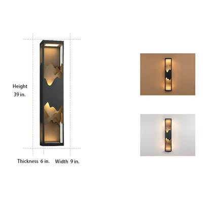 Waterproof Solar Mountain Scenery Led Wall Sconce Garden Wall Light - Flyachilles