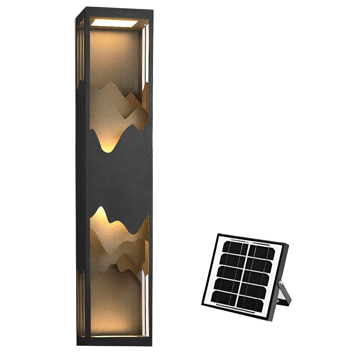 Waterproof Solar Mountain Scenery Led Wall Sconce Garden Wall Light - Flyachilles