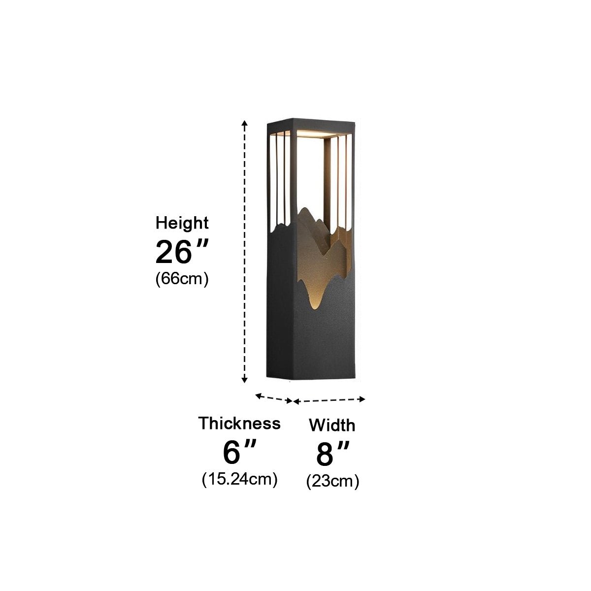 Waterproof Solar Mountain Scenery Led Wall Sconce Garden Wall Light - Flyachilles