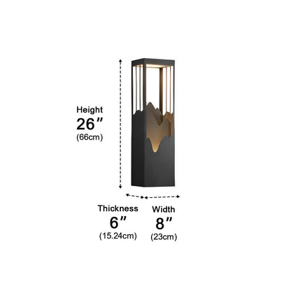Waterproof Solar Mountain Scenery Led Wall Sconce Garden Wall Light - Flyachilles