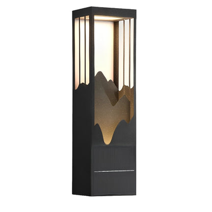 Waterproof Solar Mountain Scenery Led Wall Sconce Garden Wall Light - Flyachilles