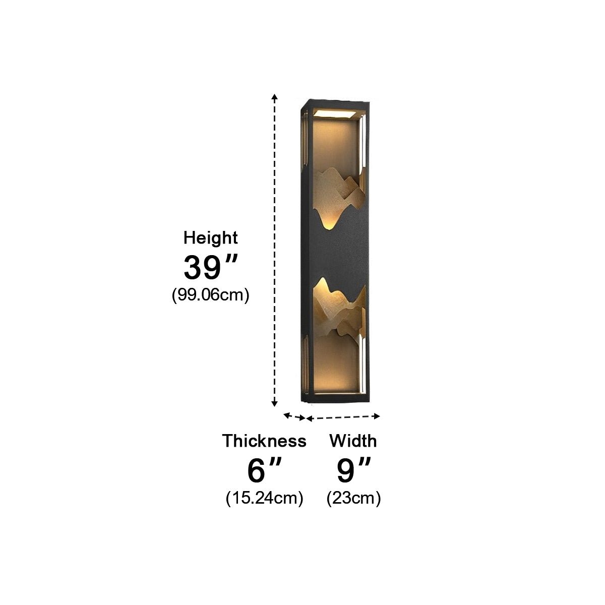 Waterproof Solar Mountain Scenery Led Wall Sconce Garden Wall Light - Flyachilles