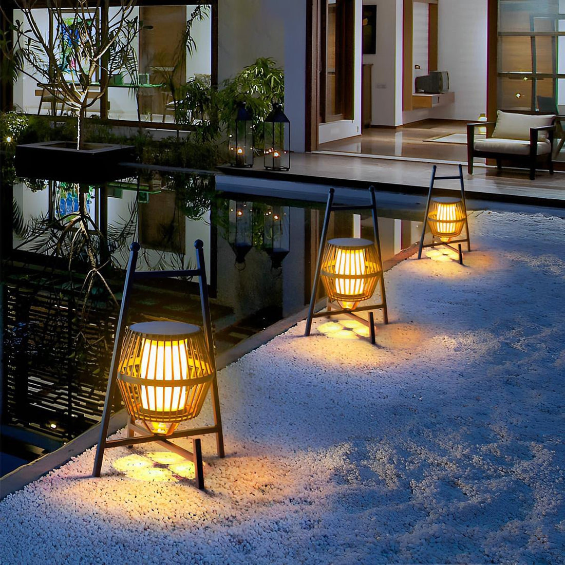 Waterproof Solar Outdoor Floor Lamp Lanterns - Flyachilles