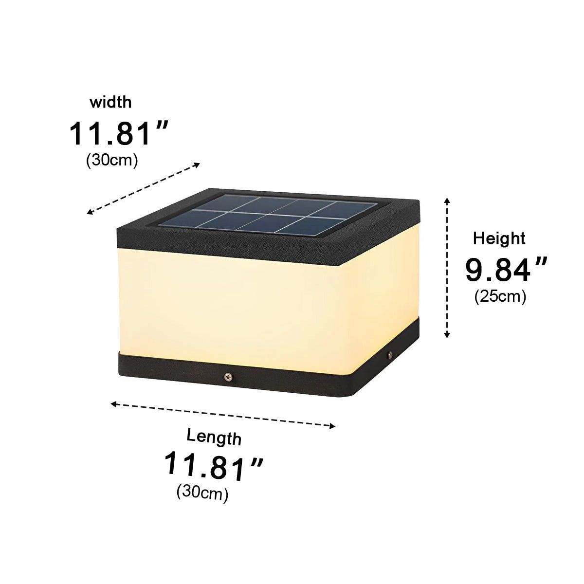 Waterproof Solar Outdoor Square Acrylic Ice Cubes Light - Flyachilles