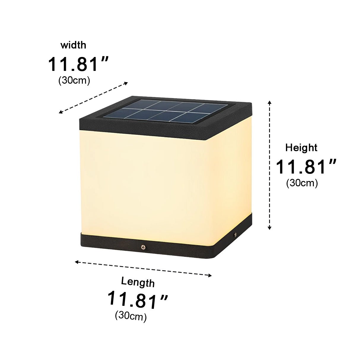 Waterproof Solar Outdoor Square Acrylic Ice Cubes Light - Flyachilles