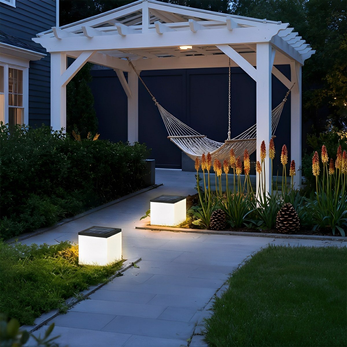 Waterproof Solar Outdoor Square Acrylic Ice Cubes Light - Flyachilles