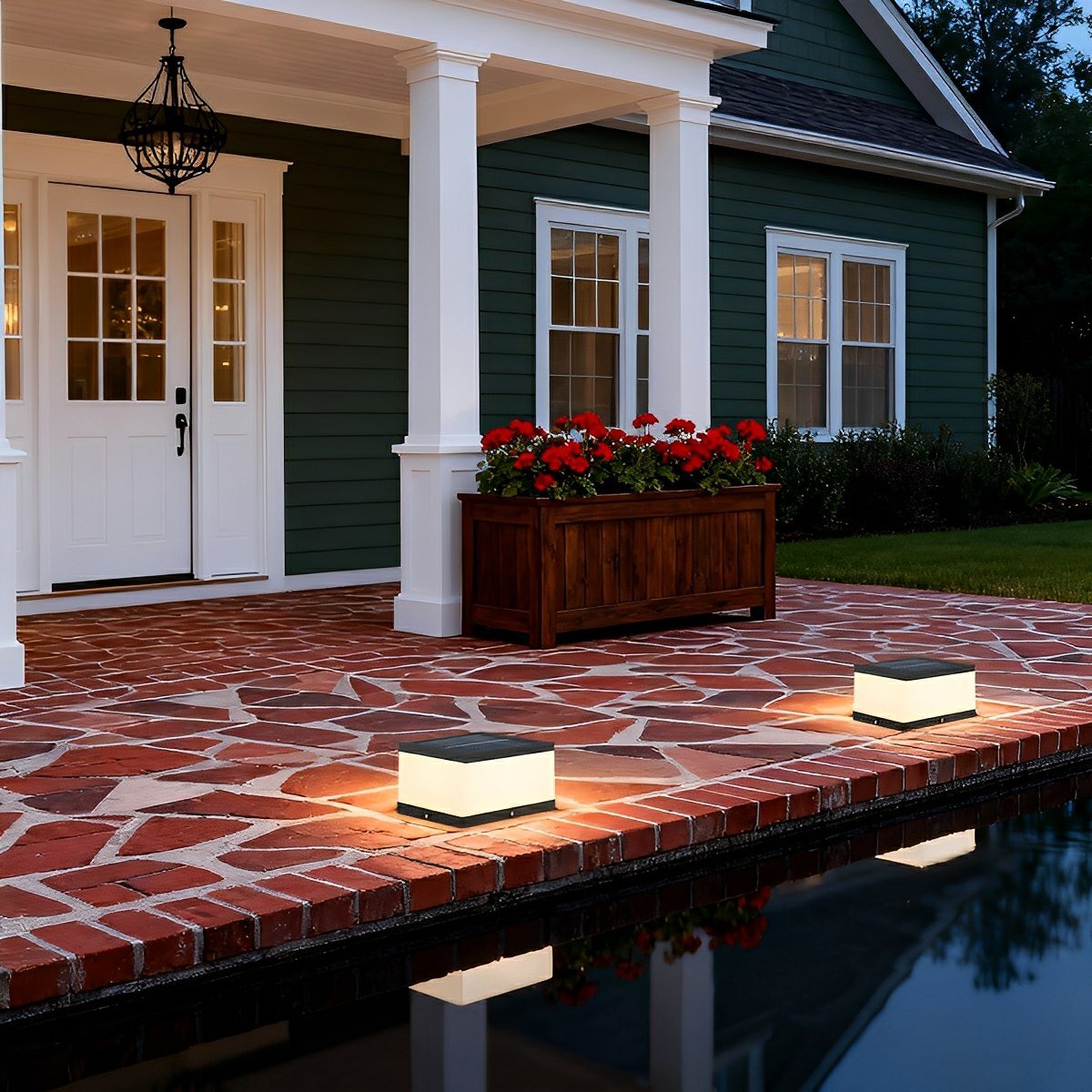 Waterproof Solar Outdoor Square Acrylic Ice Cubes Light - Flyachilles