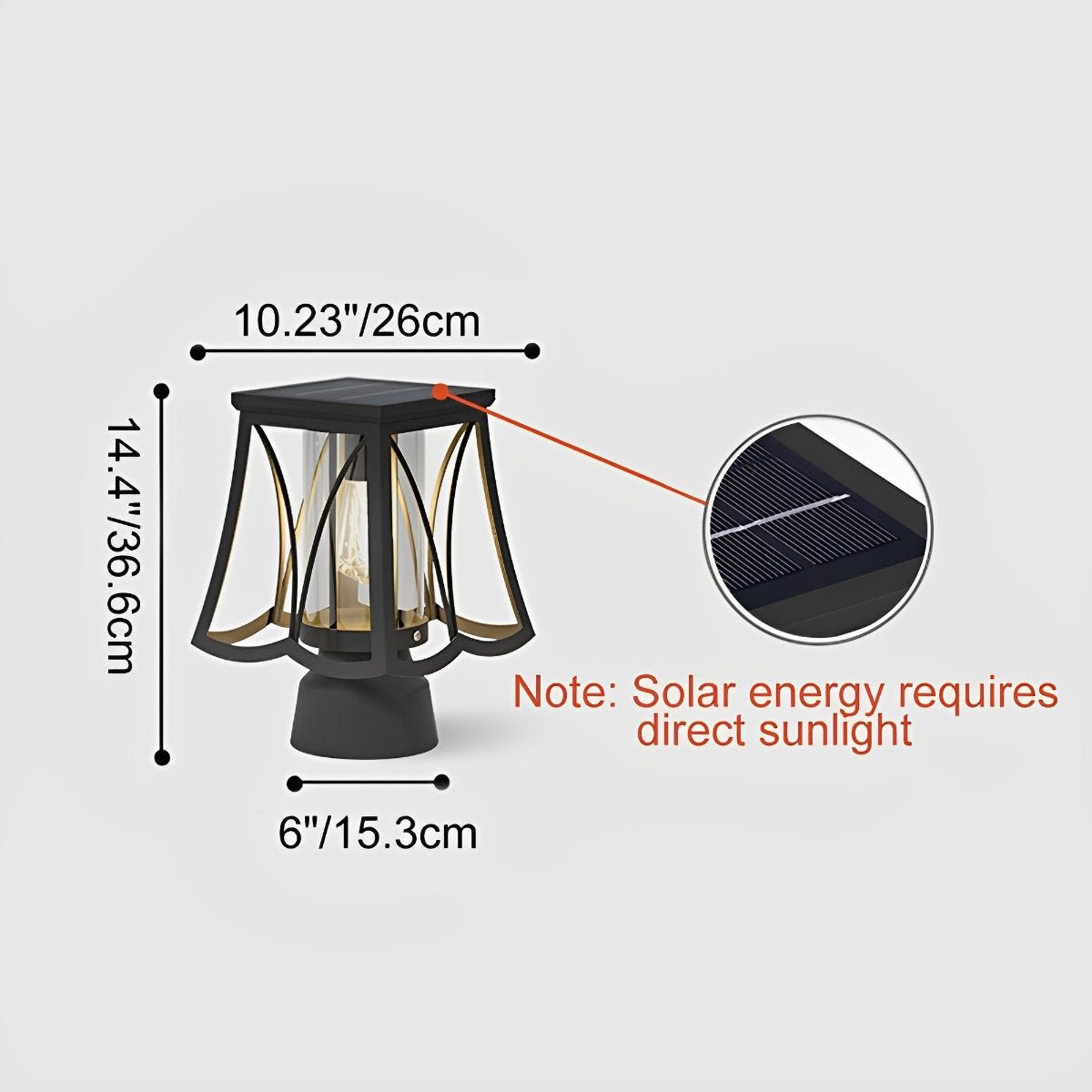 Waterproof Solar Powerd LED Outdoor Post Lights - Flyachilles