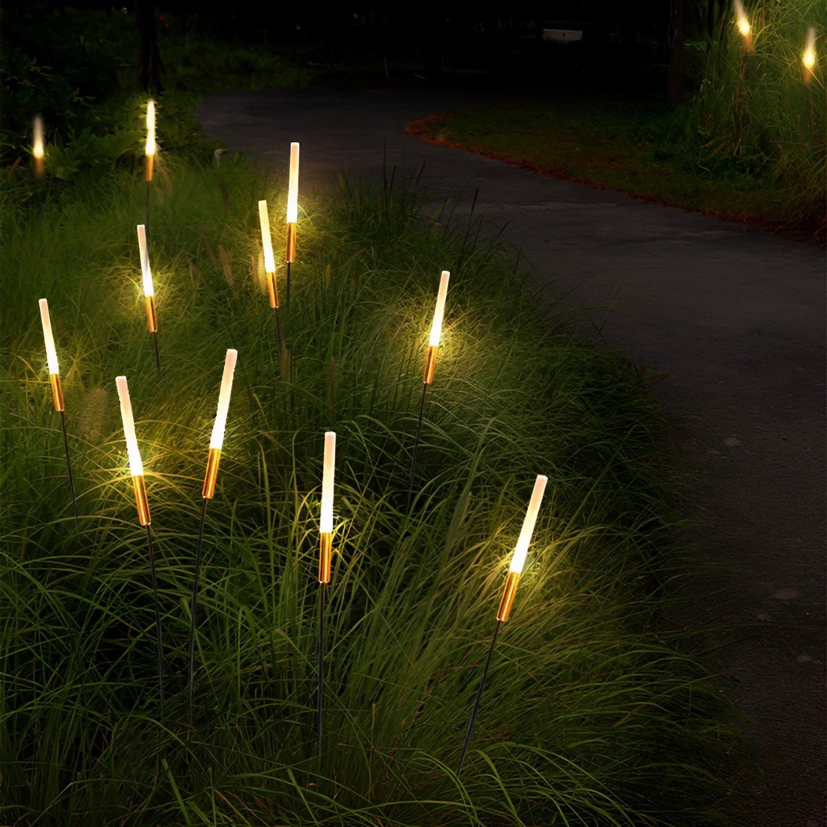 Waterproof Solar Reed Shaped Lights LED Garden Landscape Lighting - Flyachilles