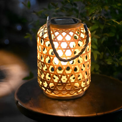 Waterproof Solar Retro Rattan Lanterns Hanging Lights - Flyachilles