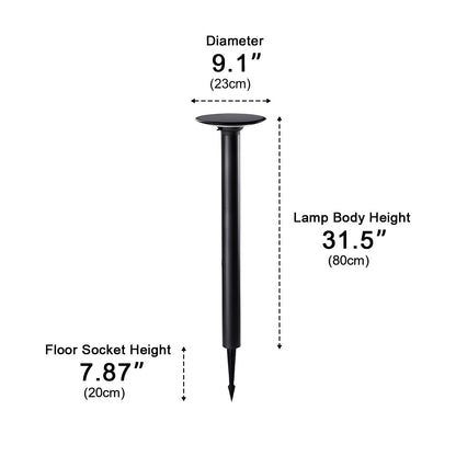 Waterproof Solar Round UFO Shaped LED Path Lights Outdoor Lawn Lights - Flyachilles