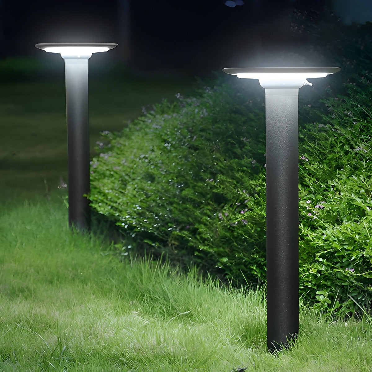 Waterproof Solar Round UFO Shaped LED Path Lights Outdoor Post Lights - Flyachilles