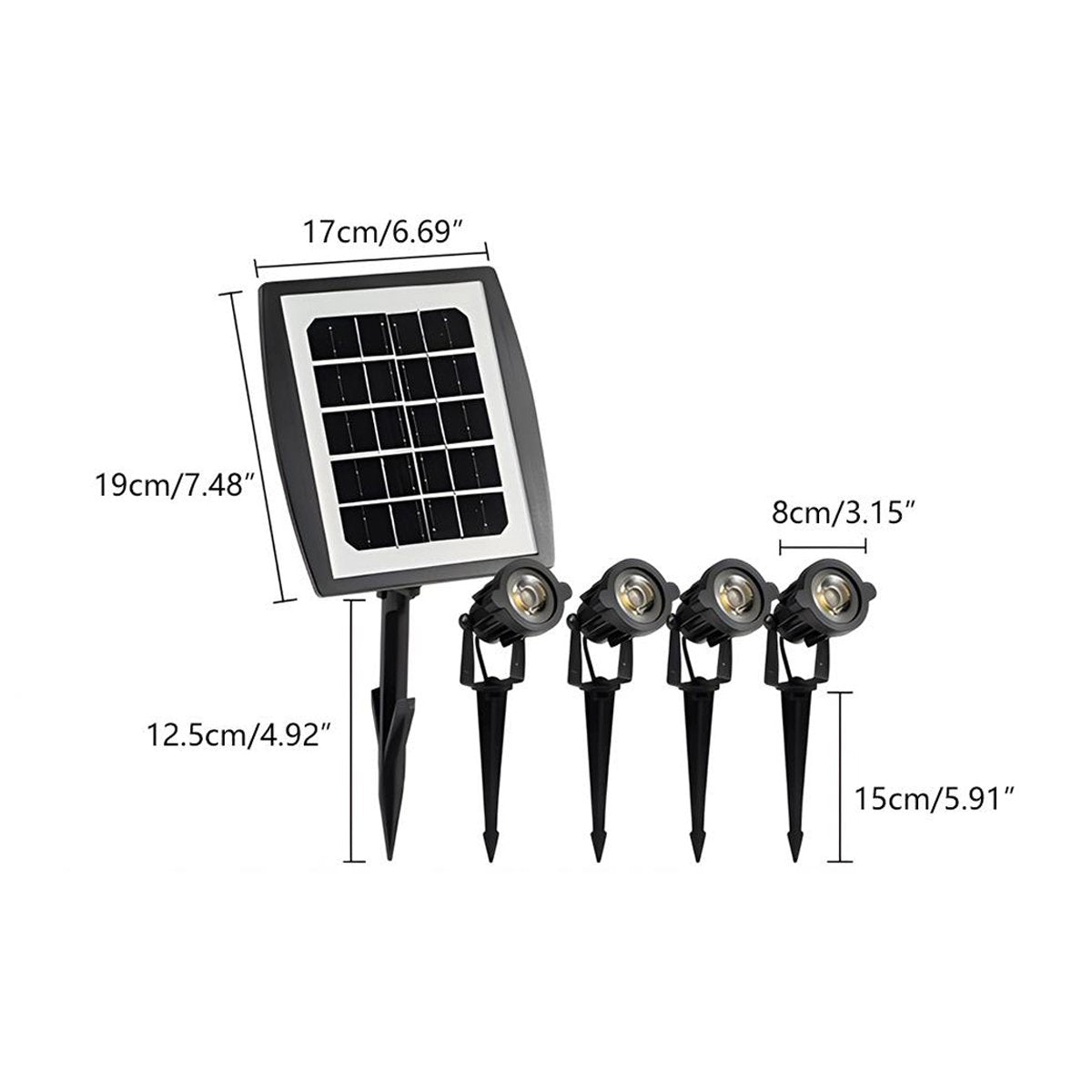 Waterproof Solar Spot LED Light Landscape Lighting - Flyachilles