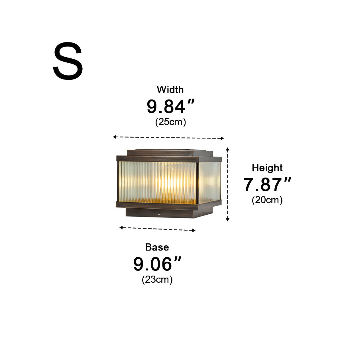 Waterproof Solar Vintage Copper Square LED Outdoor Post Lights - Flyachilles
